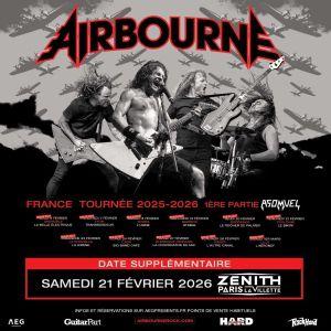 Airbourne en concert au Zénith de Paris en 2026