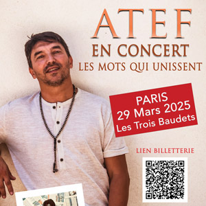 Atef en concert aux Trois Baudets à Paris le 29 mars 2025