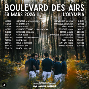 Boulevard des Airs en concert à L'Olympia en mars 2026