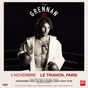 Concert Tom Grennan à Paris - Le Trianon, le 05 novembre 2025