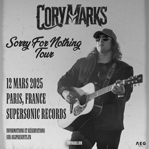 Cory Marks en concert au Supersonic Records en mars 2025