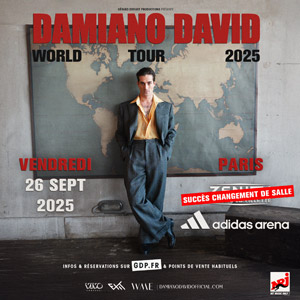 Damiano David en concert à l'Adidas Arena en 2025