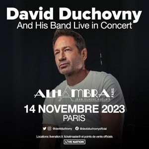 David Duchovny en concert à Alhambra le 14 novembre 2023