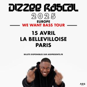 Dizzee Rascal en concert à La Bellevilloise en avril 2025