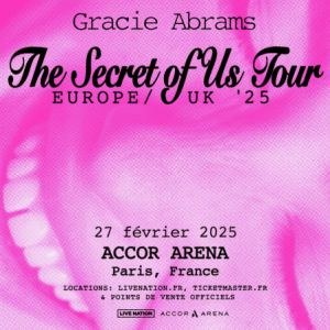 Gracie Abrams en concert à l'Accor Arena en 2025