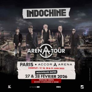 Indochine en concert à l'Accor Arena en février 2025