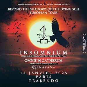 Insomnium en concert au Trabendo en 2025