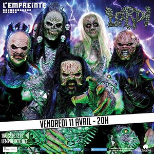 Lordi en concert à L'Empreinte en avril 2025