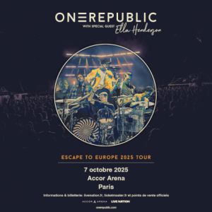 Onerepublic en concert à l'Accor Arena en octobre 2025