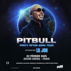 Pitbull en concert à l'Accor Arena en février 2025