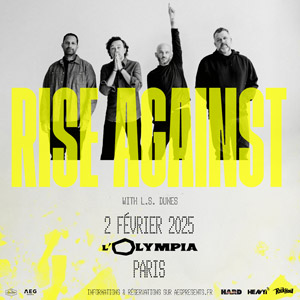 Rise Against en concert à L'Olympia en février 2025