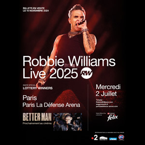 Robbie Williams en concert à Paris La Défense Arena en 2025